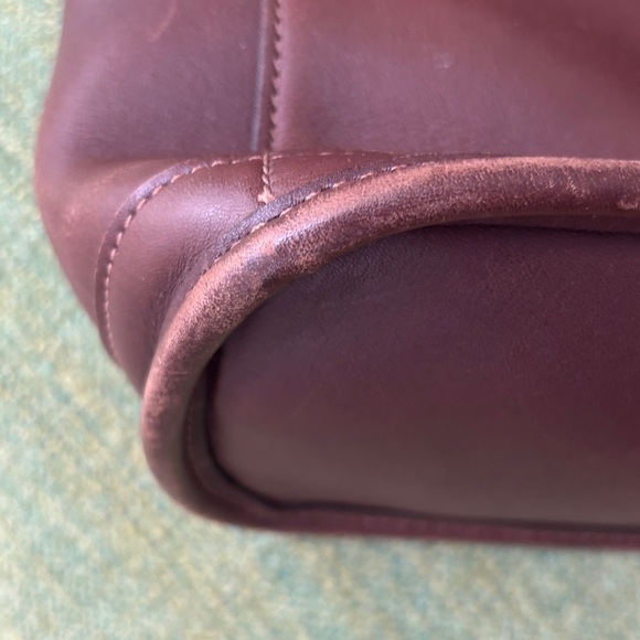 Coach Dark Brown Leather Tote - Picture 7 of 11